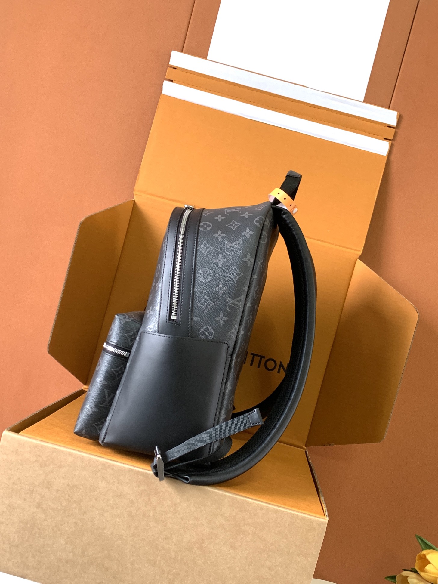 LOUIS VUITTON - LV Discovery Canvas Calfskin Backpack Black