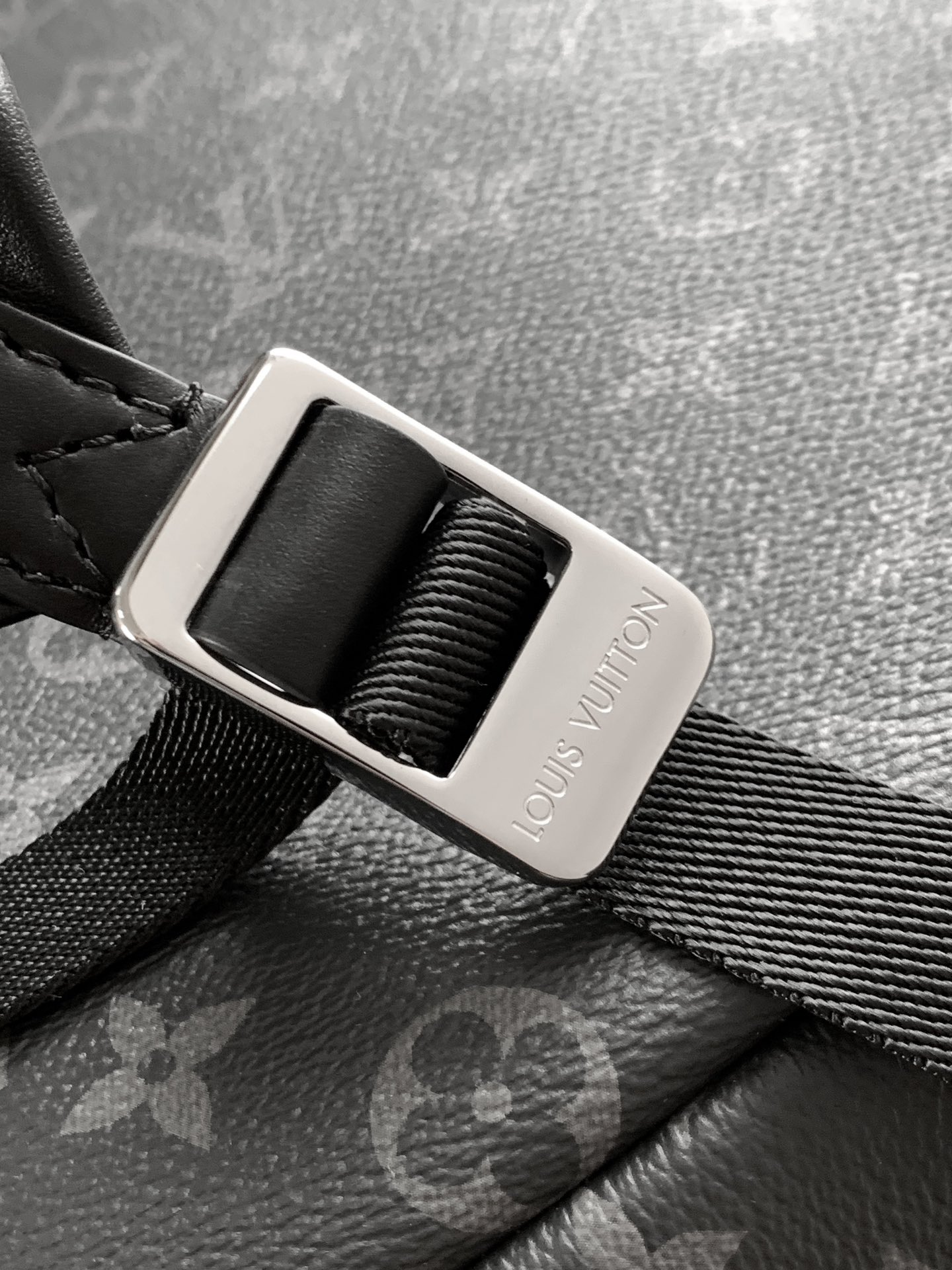 LOUIS VUITTON - LV Discovery Canvas Calfskin Backpack Black