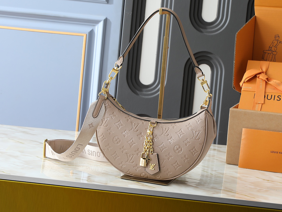 LOUIS VUITTON - LV Loop Leather Moon Bag Handbag