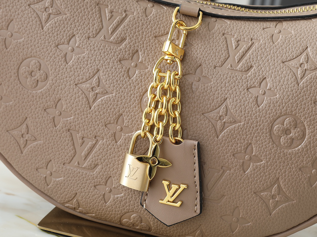 LOUIS VUITTON - LV Loop Leather Moon Bag Handbag