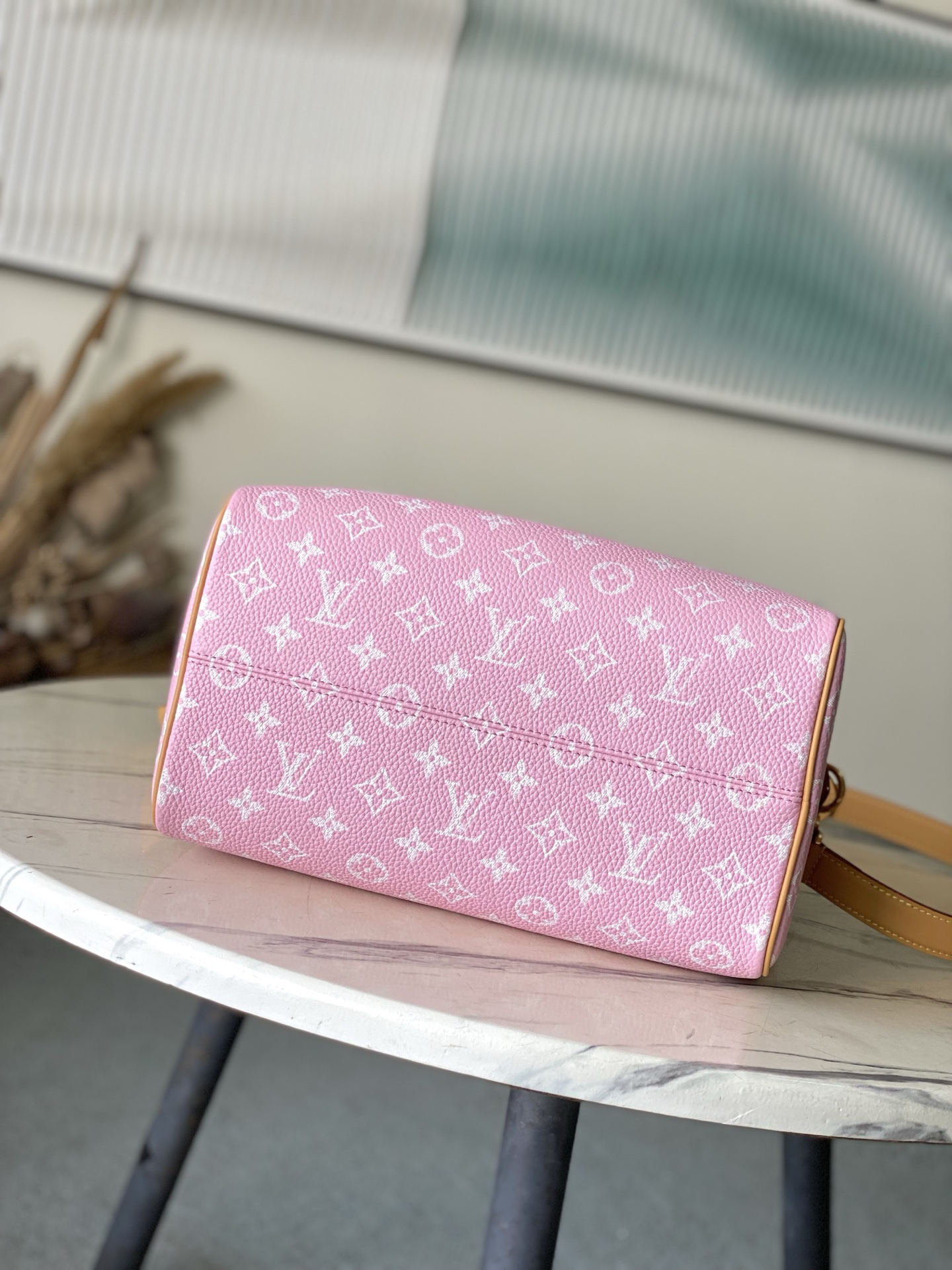 LOUIS VUITTON - LV Speedy P9 Bandoulière 30 Leather Shoulder Crossbody Handbag Pink