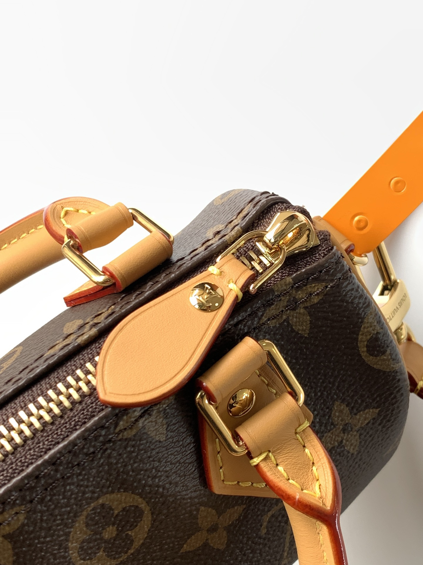 LOUIS VUITTON - LV Speedy Nano Pillow Bag Shoulder Crossbody Hand Mini Bag Brown