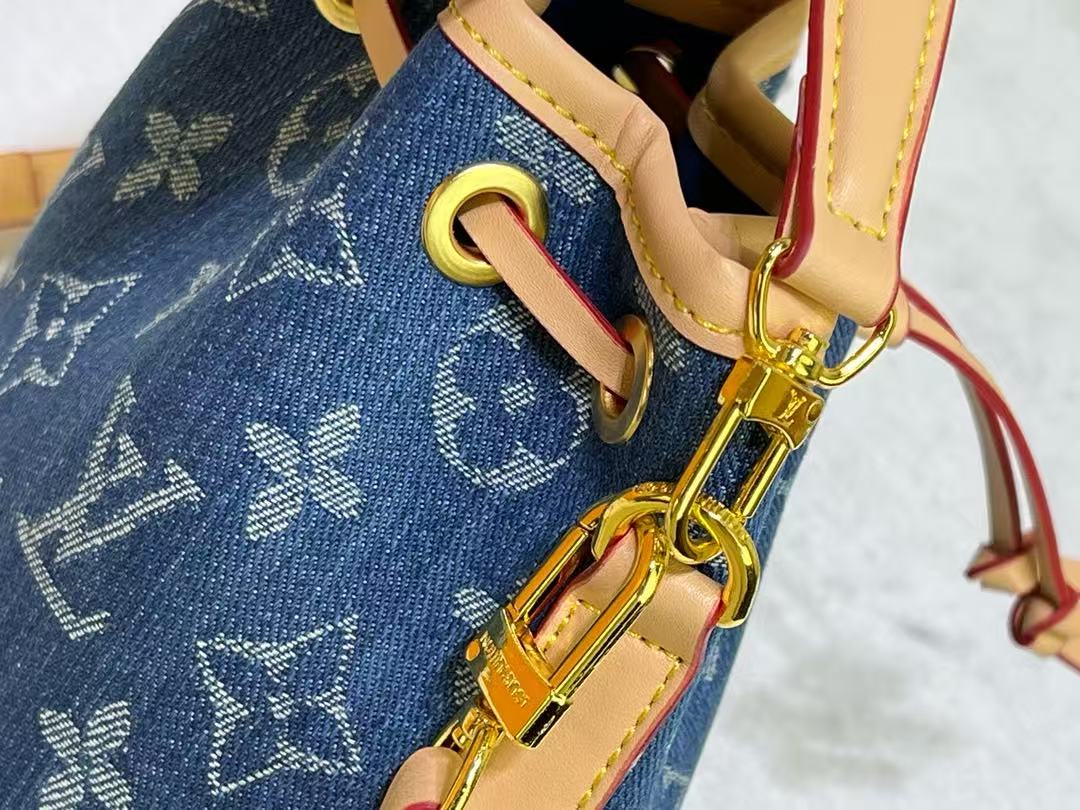 LOUIS VUITTON - LV NANO NOÉ Denim Mini Bag Blue