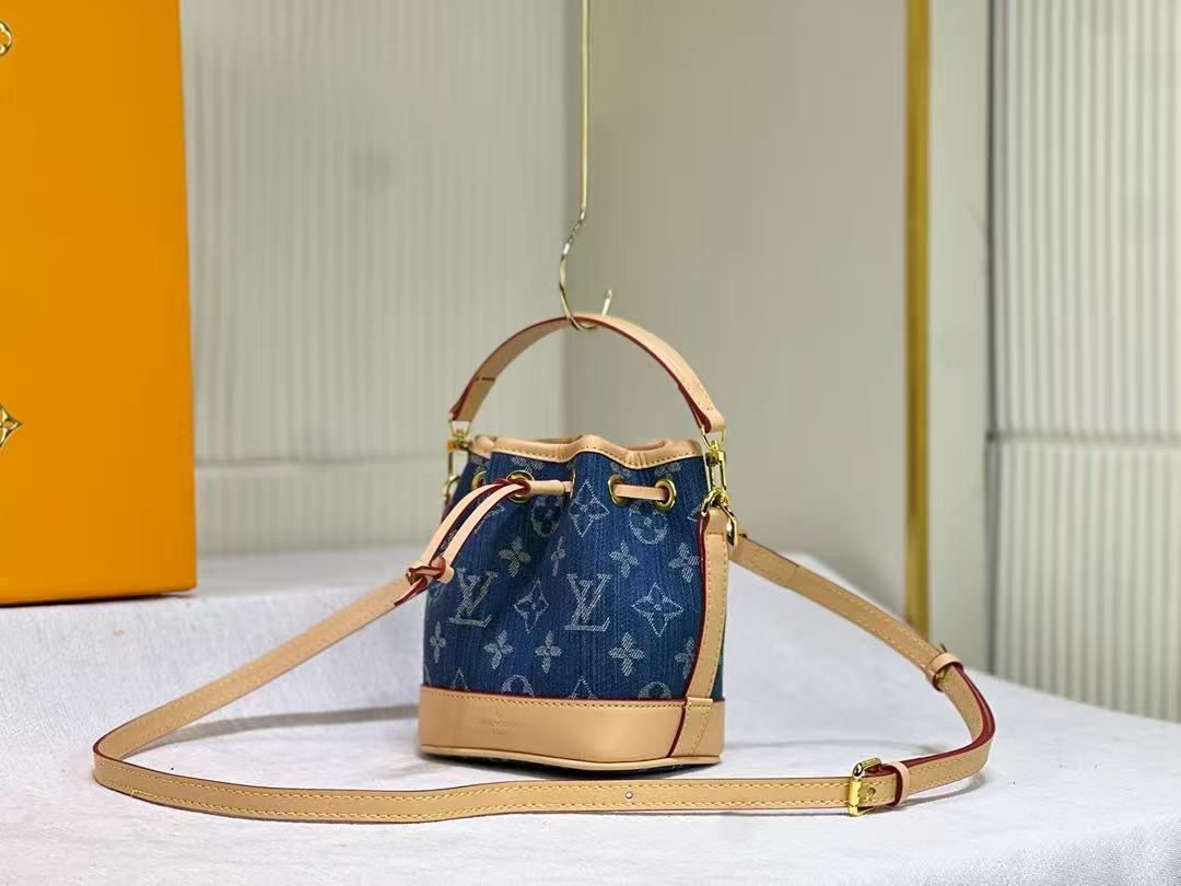 LOUIS VUITTON - LV NANO NOÉ Denim Mini Bag Blue