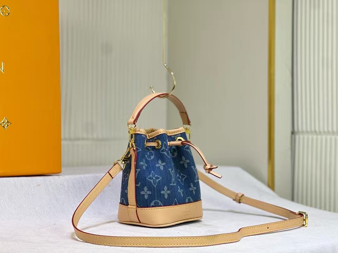 LOUIS VUITTON - LV NANO NOÉ Denim Mini Bag Blue