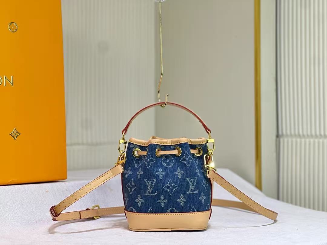 LOUIS VUITTON - LV NANO NOÉ Denim Mini Bag Blue