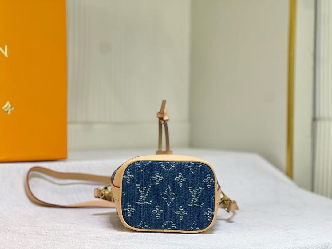 LOUIS VUITTON - LV NANO NOÉ Denim Mini Bag Blue
