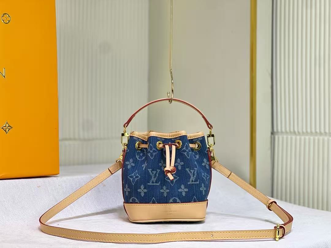LOUIS VUITTON - LV NANO NOÉ Denim Mini Bag Blue