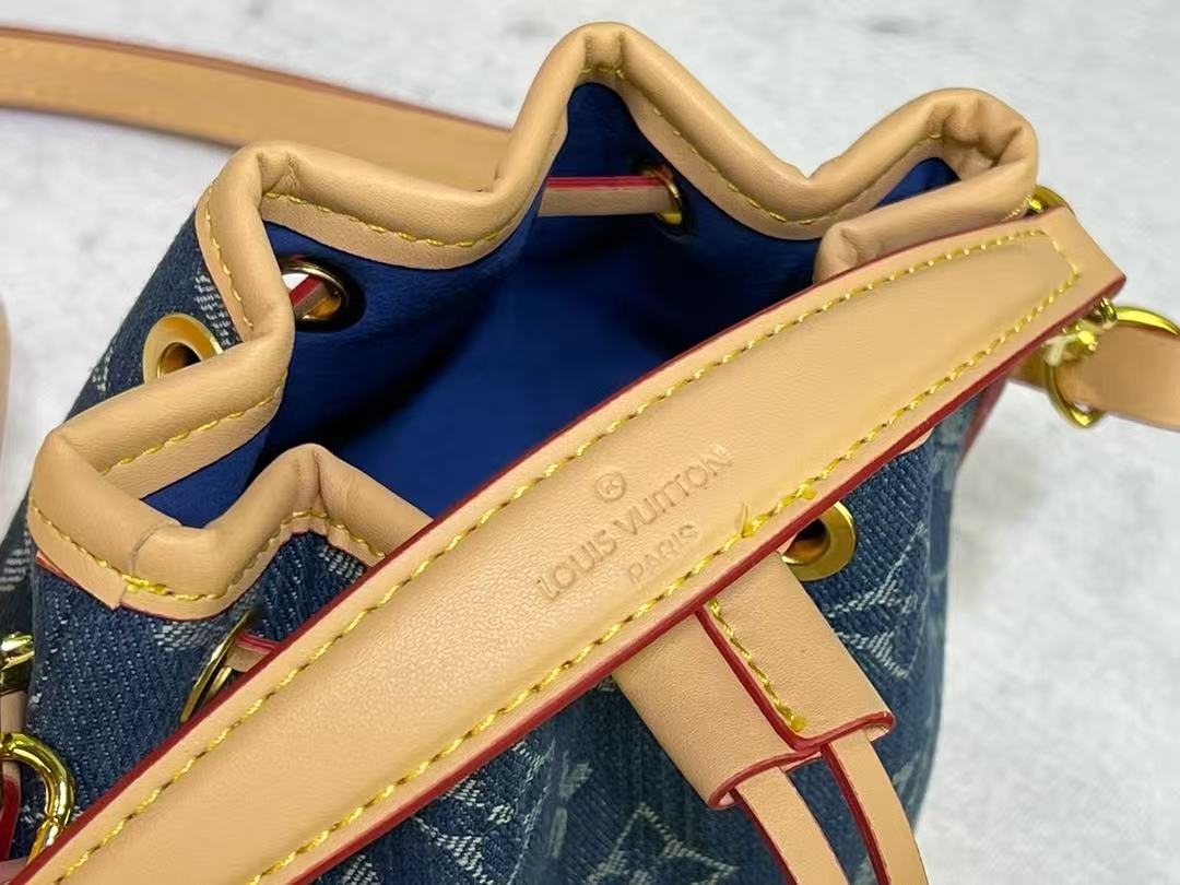 LOUIS VUITTON - LV NANO NOÉ Denim Mini Bag Blue