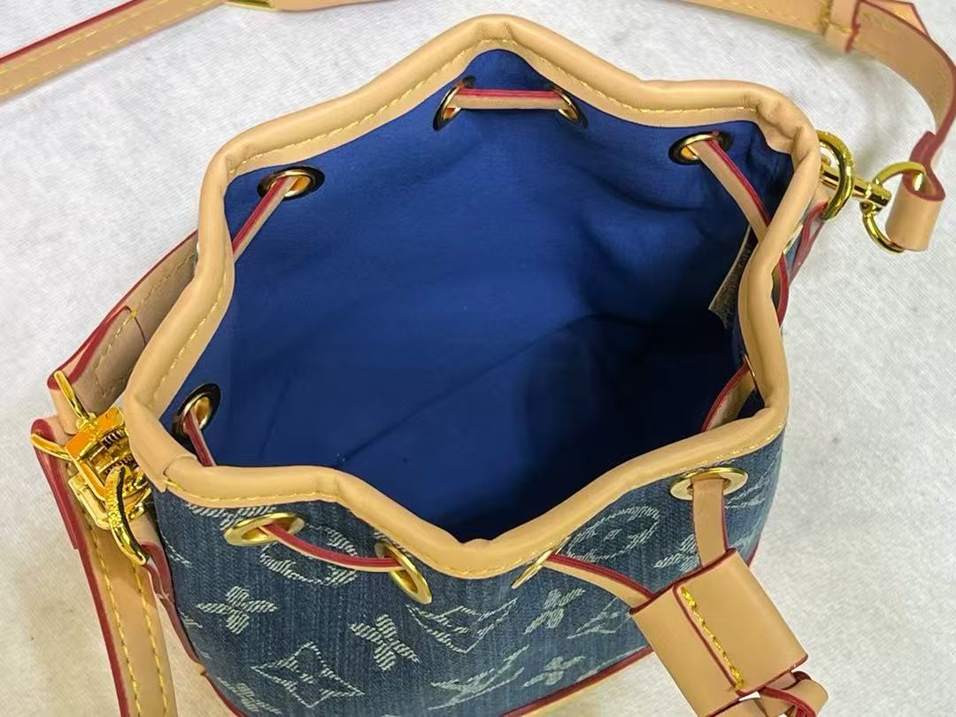 LOUIS VUITTON - LV NANO NOÉ Denim Mini Bag Blue