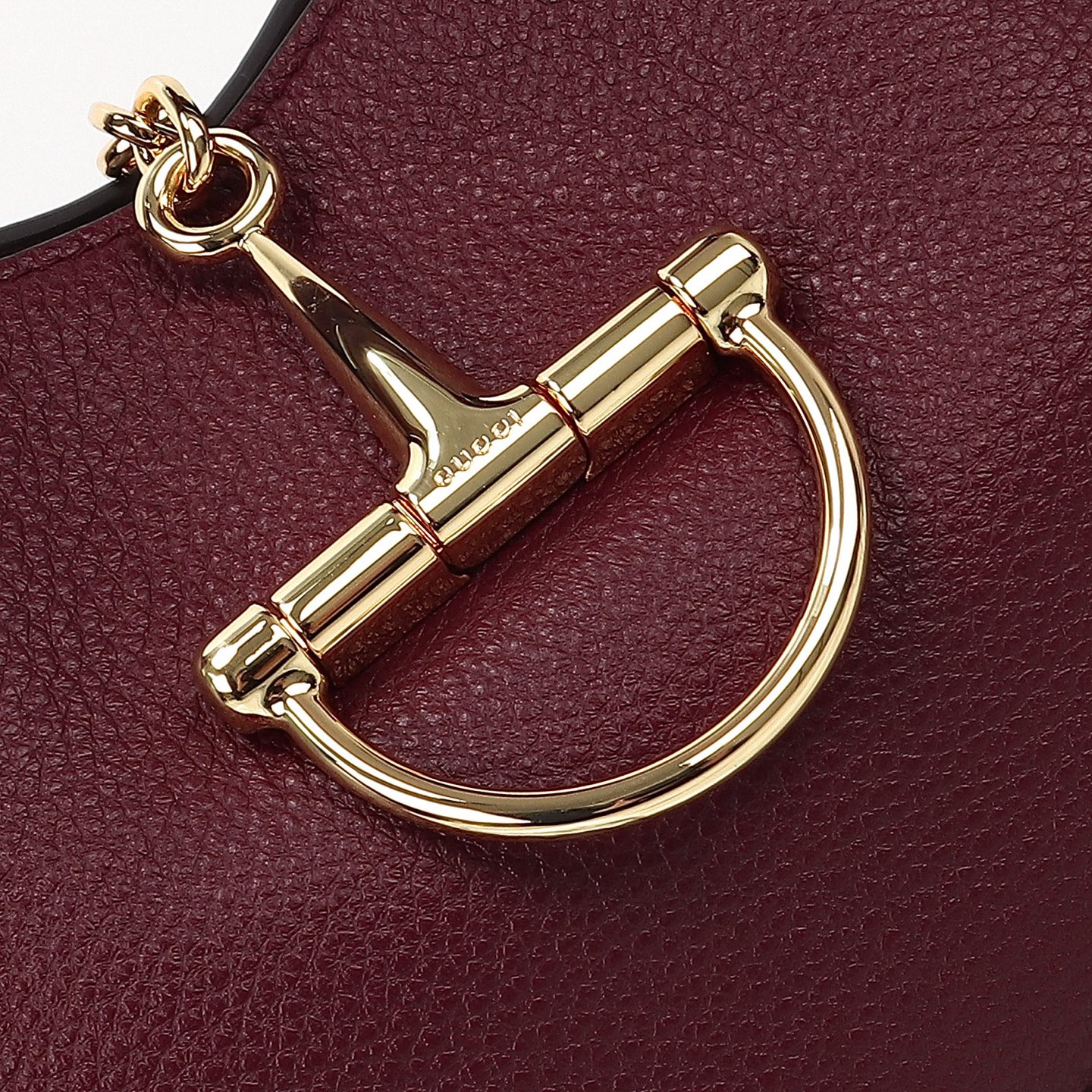 Gucci- Softbit series semi horseneck buckle leather bag