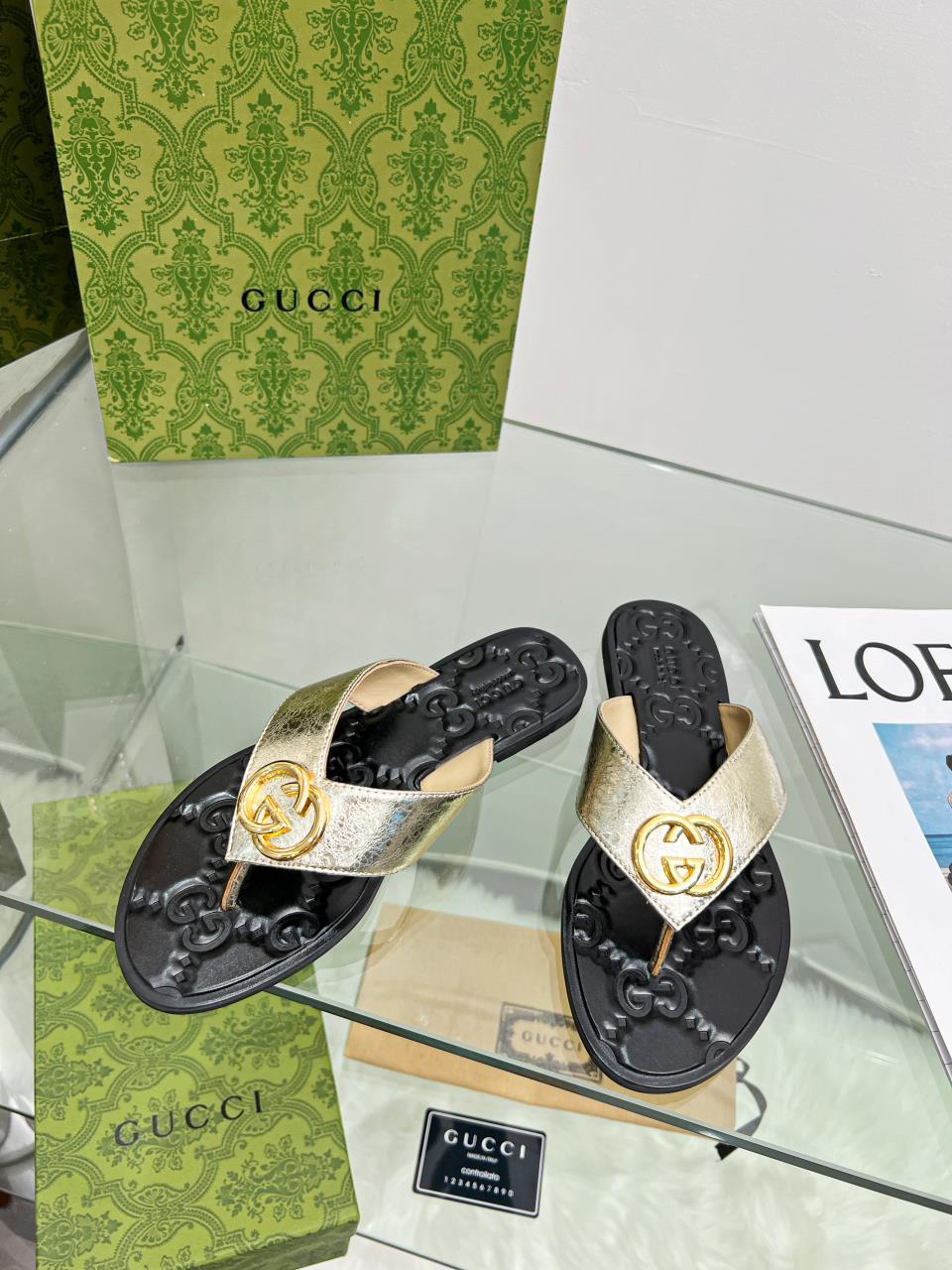 GUCCI - Women's GG Marmont Sandals Leather