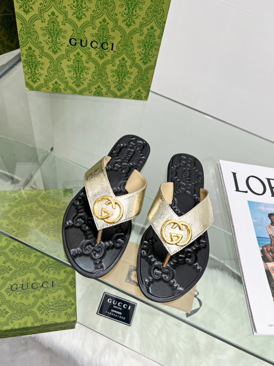 GUCCI - Women's GG Marmont Sandals Leather