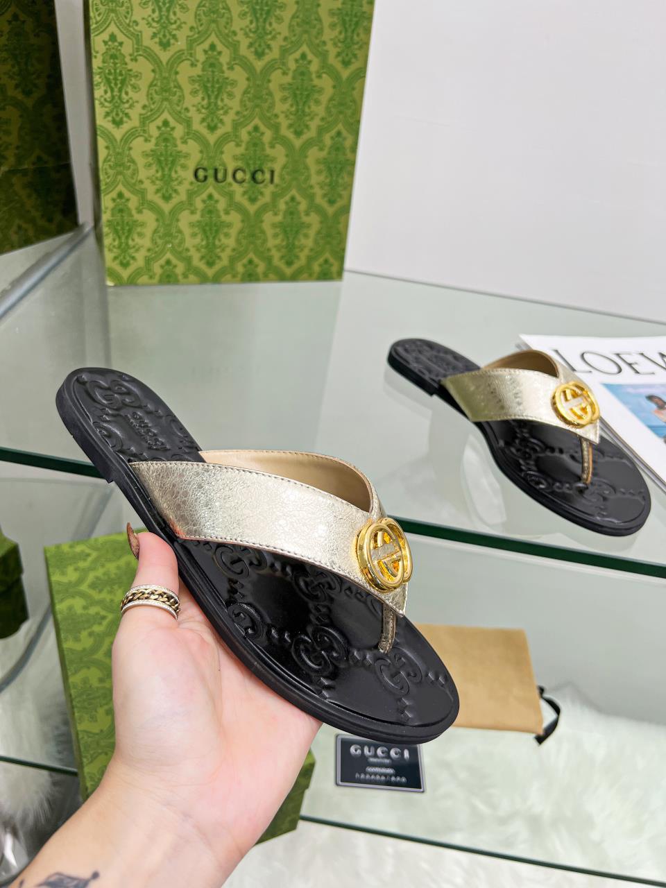 GUCCI - Women's GG Marmont Sandals Leather