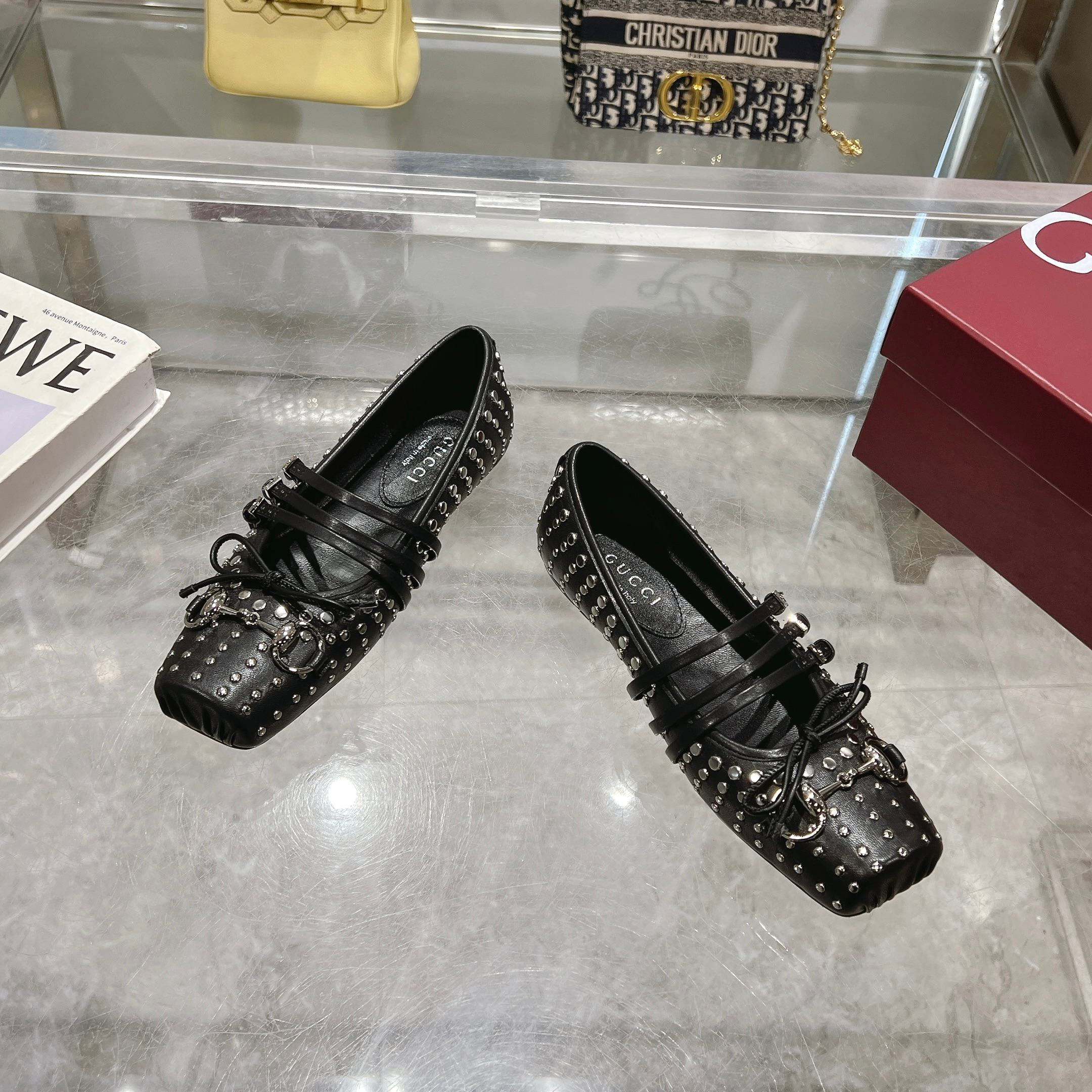 Gucci Studded Ballet Flats