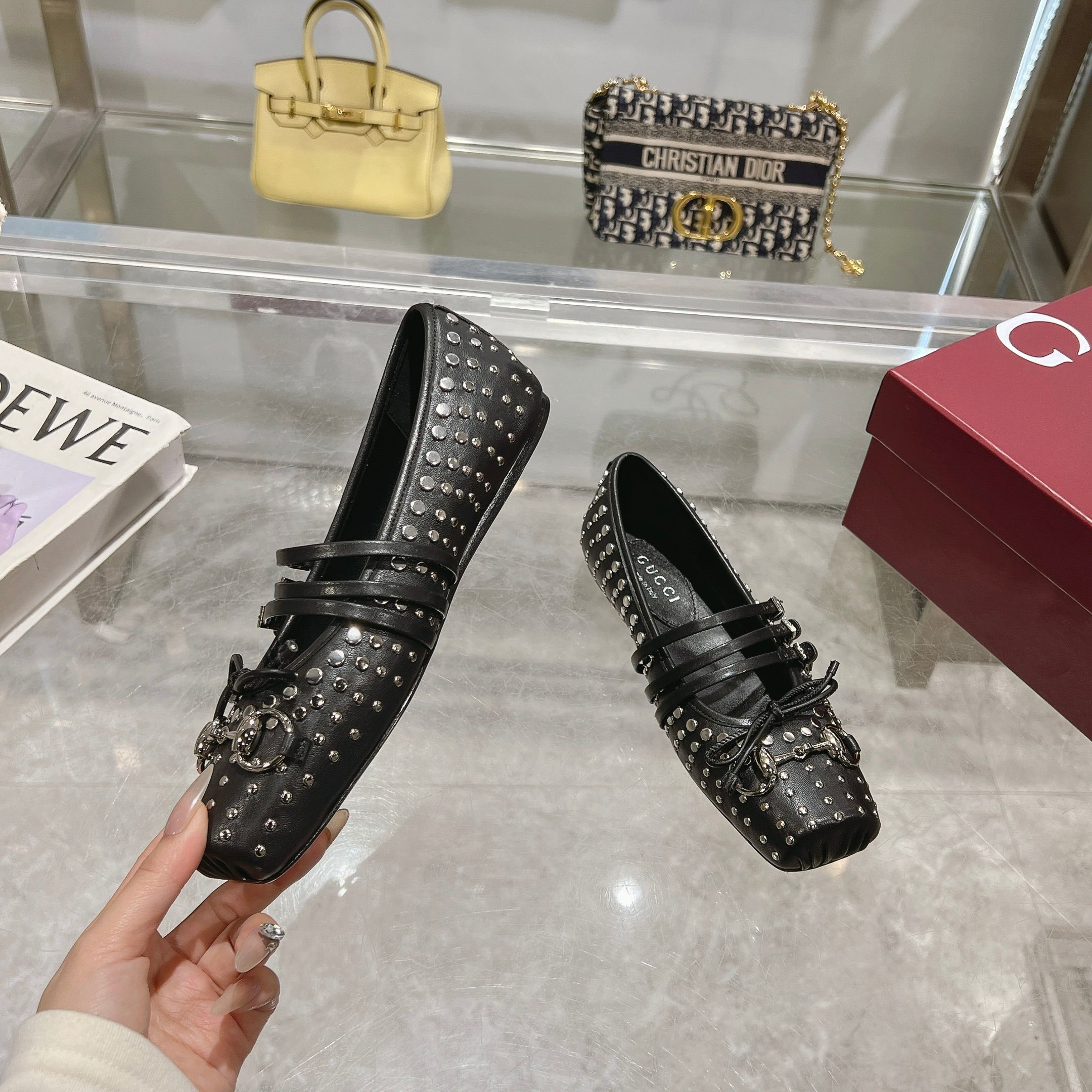 Gucci Studded Ballet Flats