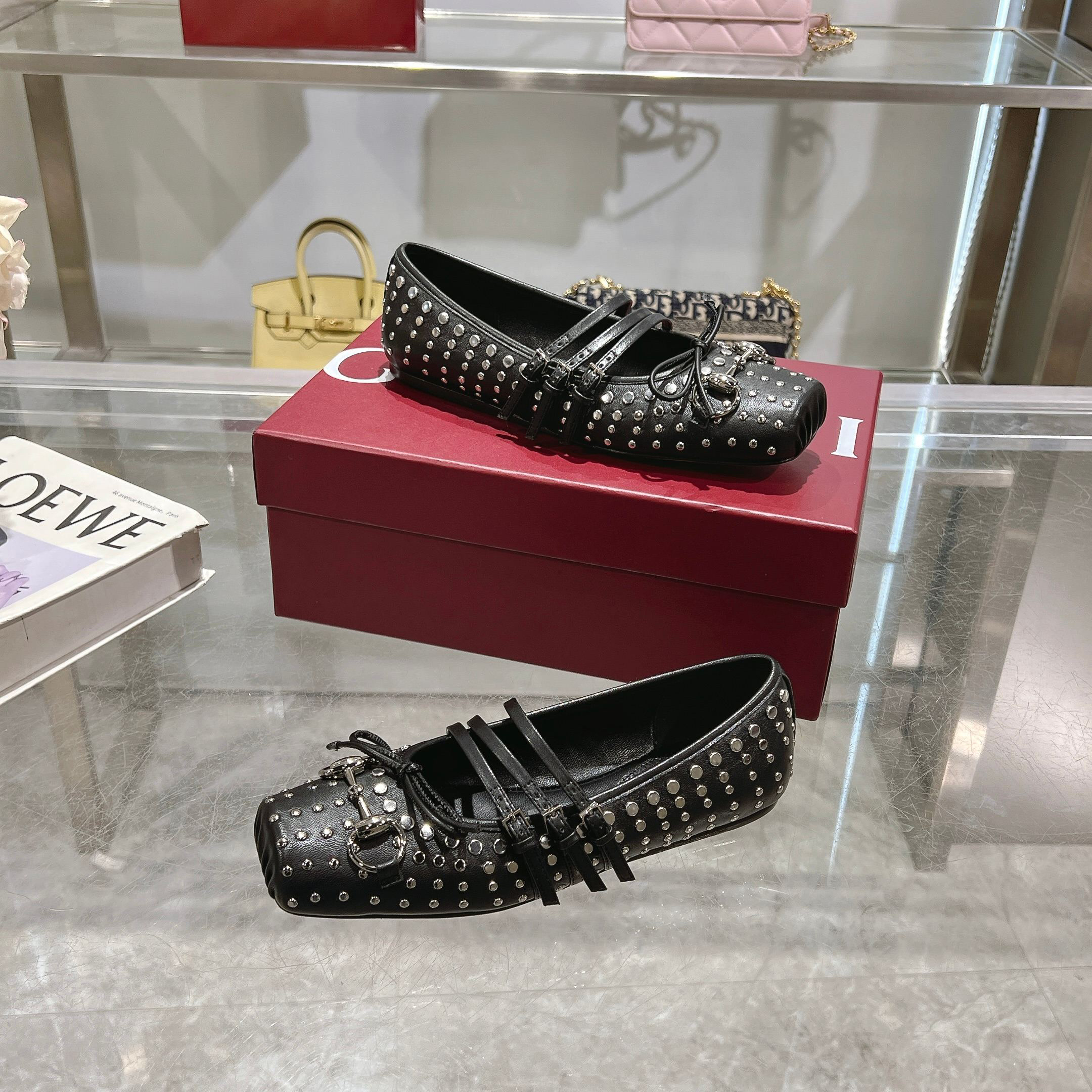 Gucci Studded Ballet Flats