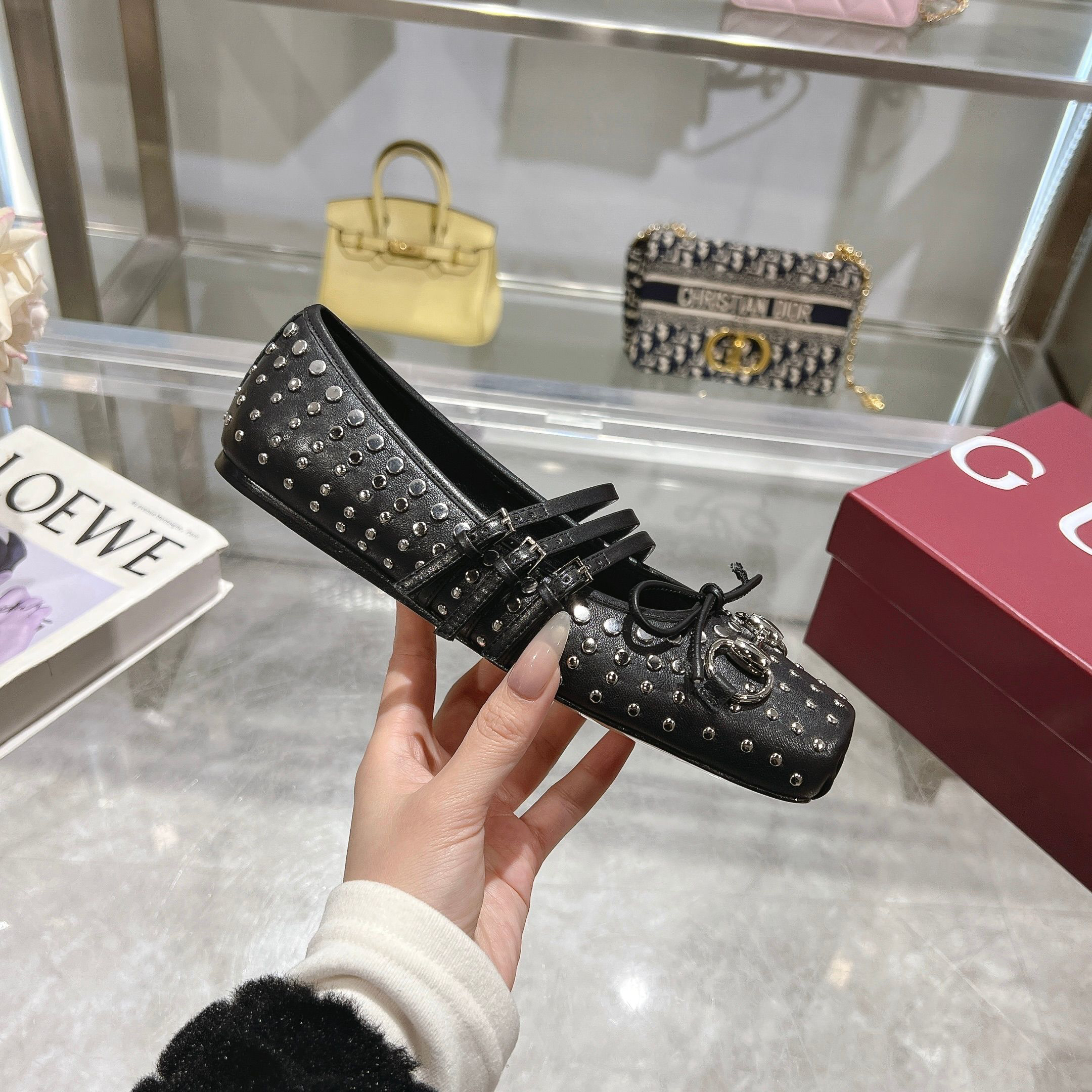 Gucci Studded Ballet Flats