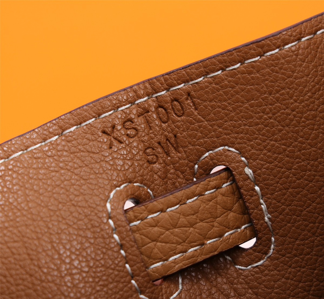 HERMES- Birkin 25 Silver buckle Gold buckle Brown Handbag