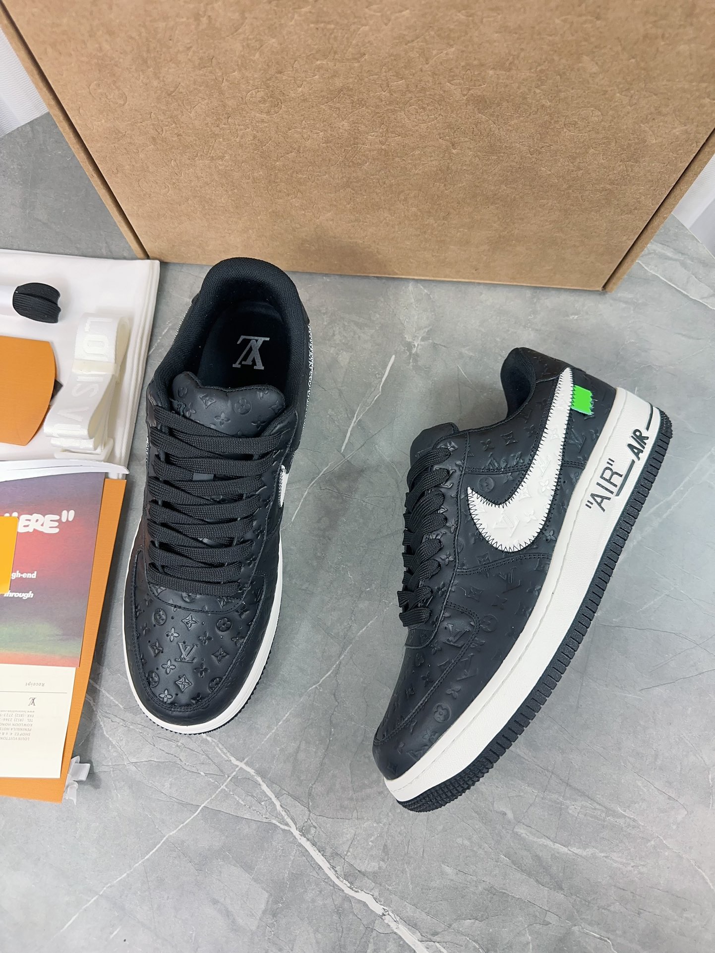 Louis Vuitton & Nike Air Force 1 Low By Virgil Abloh - Black