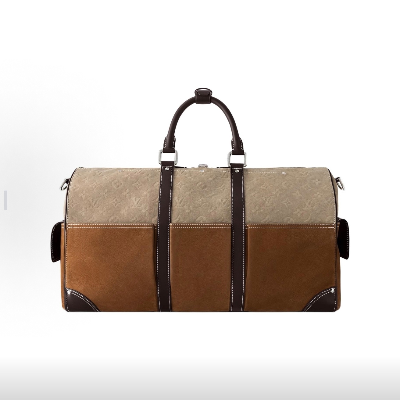 LOUIS VUITTON - LV WorkwearxNigo keepall 50L Suede Leather Duffel Bag brown