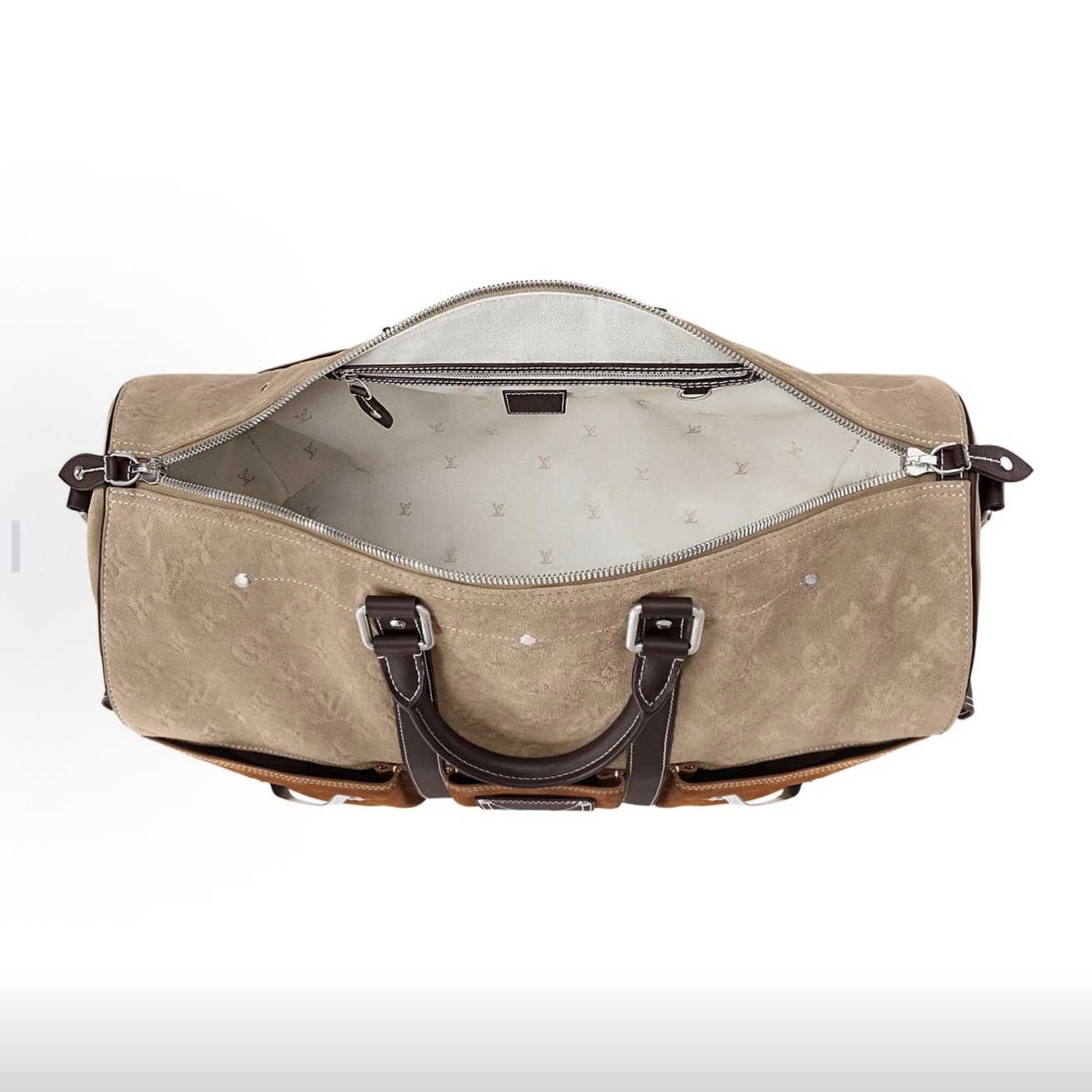 LOUIS VUITTON - LV WorkwearxNigo keepall 50L Suede Leather Duffel Bag brown