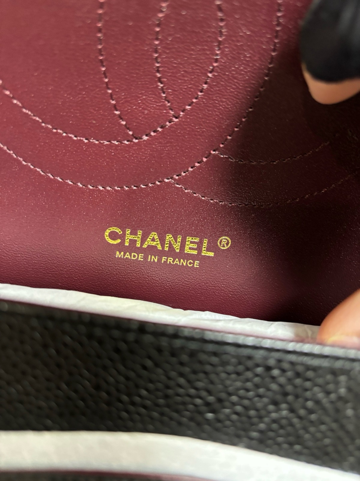 Chanel - CF 30cm Caviar Leather Bag – Black & Gold, Premium Channel Version