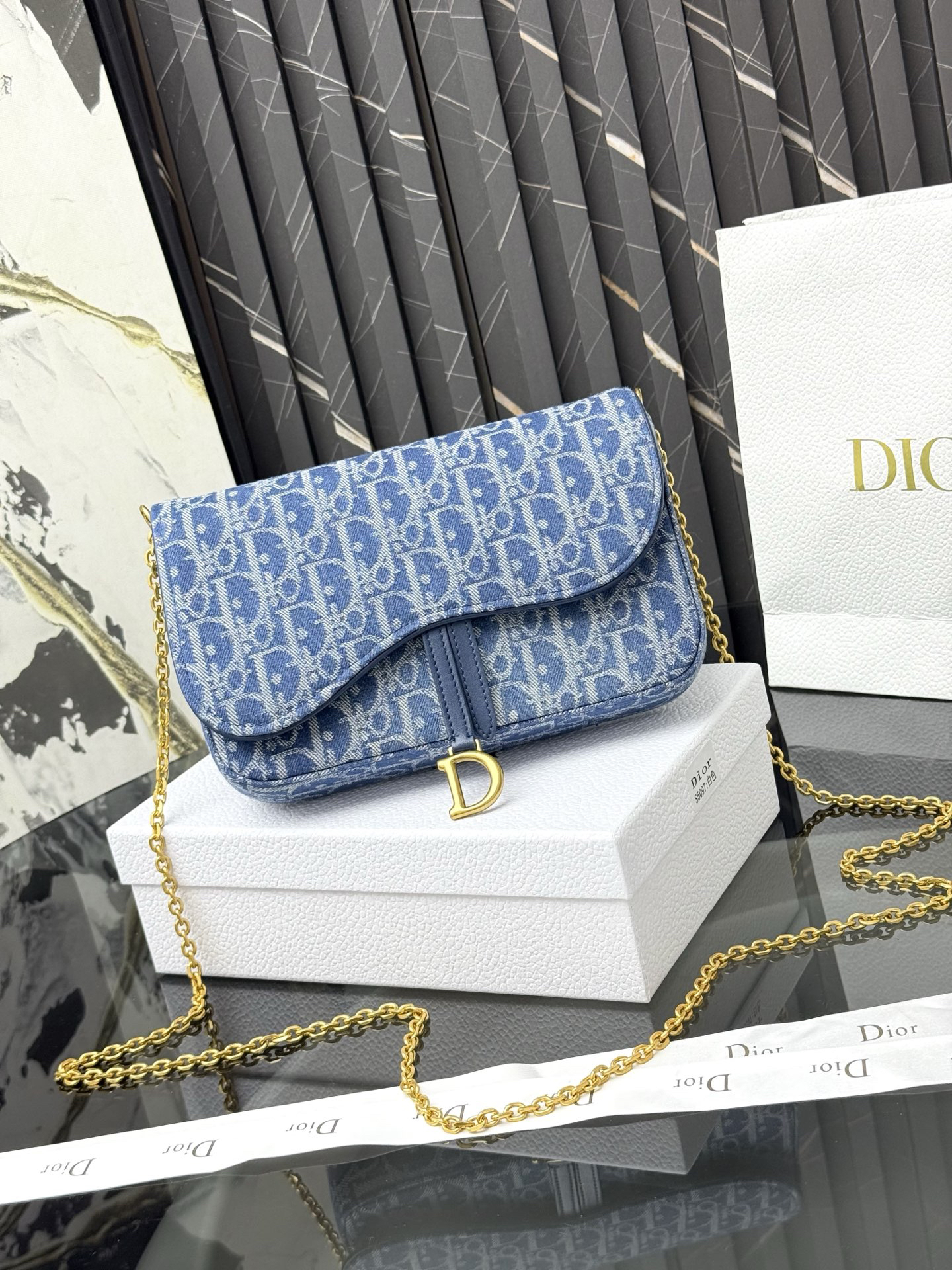 Dior - Denim Dior Oblique  Shoulder Bag