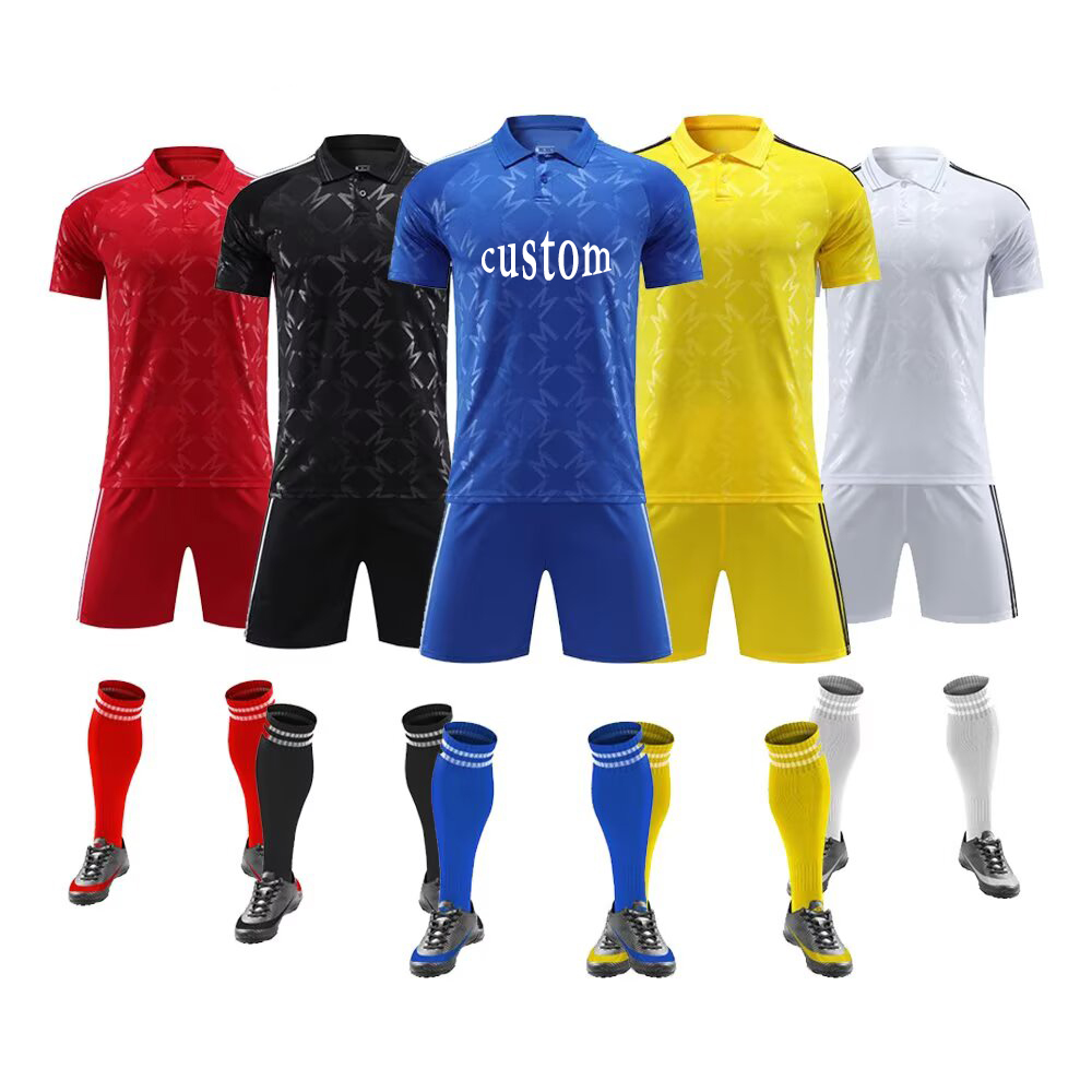 Wholesale Custom Printing Uniforms Sportswear Set Team Training Soccer Jersey High Quality Football Jerseys Polo Set