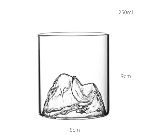 Small Transparent Glass Coffee Cup Mountain Glass Whisky Heat Resistant Tea Drink Milk Juice Cup Cups Drinking Glasses