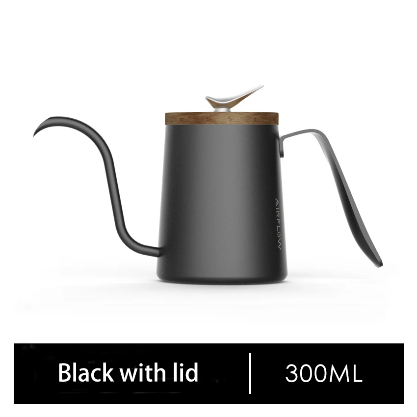 AIRFLOW Dovetail Pour Over Kettle Spout Coffee Pot 300ml  Handle Gooseneck Kettle Coffee Maker Kettle Teapot Accessories Tools