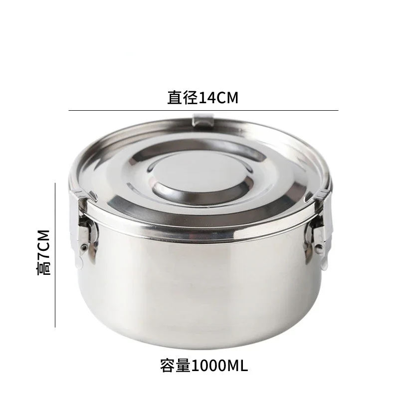 350-3000ML Microwave Lunch Box Food Grade 304 Stainless Steel Anti-leak Bento Box Strong Tightness Picnic Box for Fruits Snacks