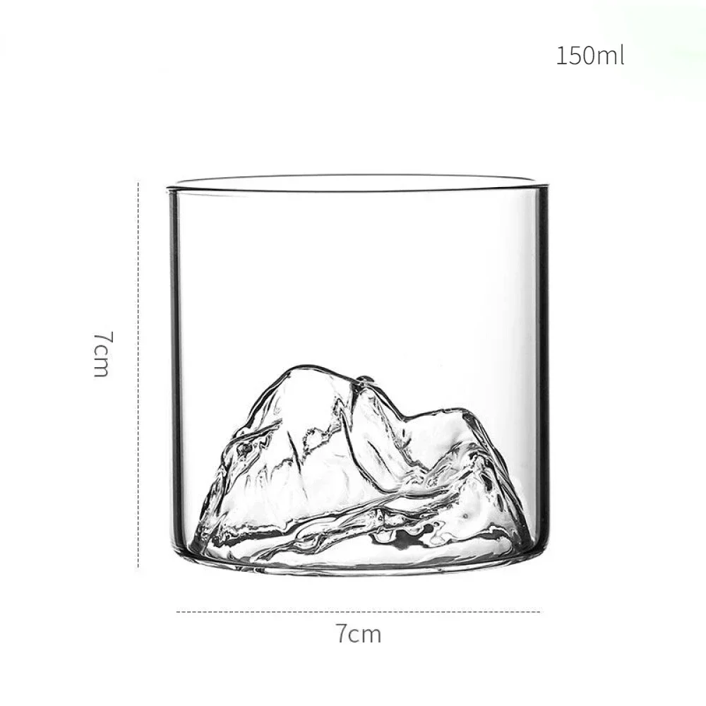 Small Transparent Glass Coffee Cup Mountain Glass Whisky Heat Resistant Tea Drink Milk Juice Cup Cups Drinking Glasses