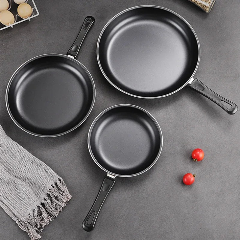 20/25/30cm Mini Frying Pan Sets Non-Stick Pans Steel Frypan Pot Durable Cast Iron Cookware Pancake Egg Fryer Kitchen Accessories