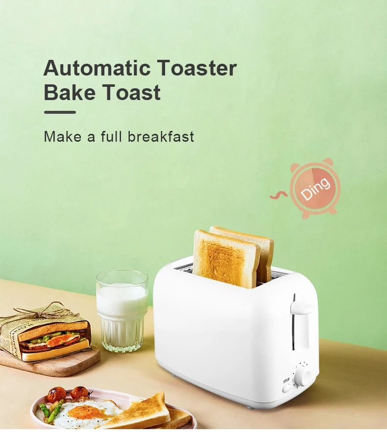 110V/220V Home Toaster 6 Modes 2 Slice Bread Toast Maker Automatic Breakfast Machine One-Click Operation Sandwich Maker 2023 New