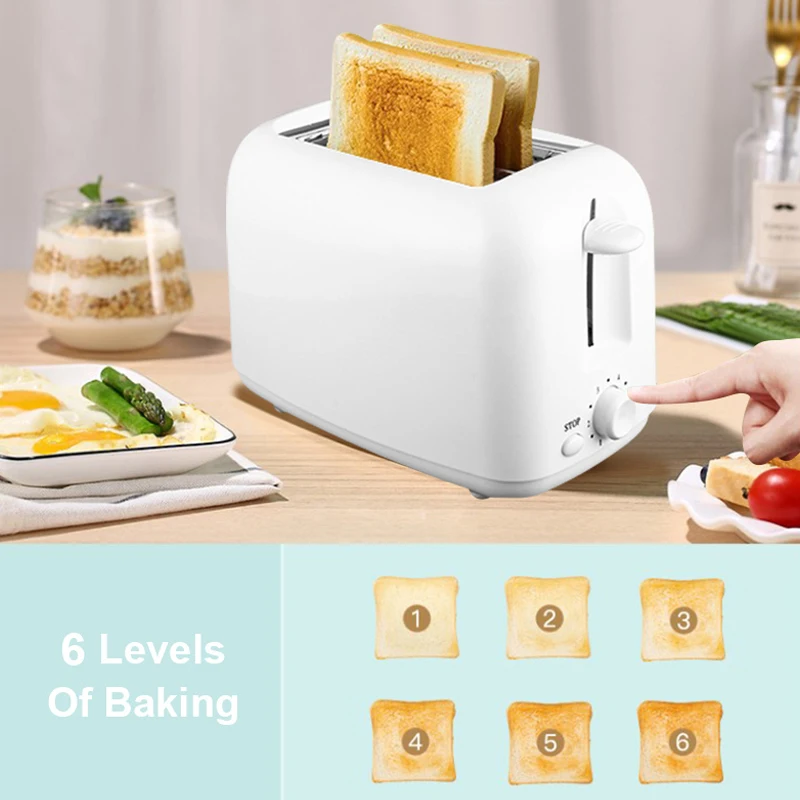 110V/220V Home Toaster 6 Modes 2 Slice Bread Toast Maker Automatic Breakfast Machine One-Click Operation Sandwich Maker 2023 New