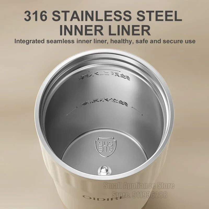 OIDIRE Travel Electric Kettle 400ML Portable Small Mini Tea Coffee Kettle Water Boiler, Water Heater Steel & Auto Shut-Off