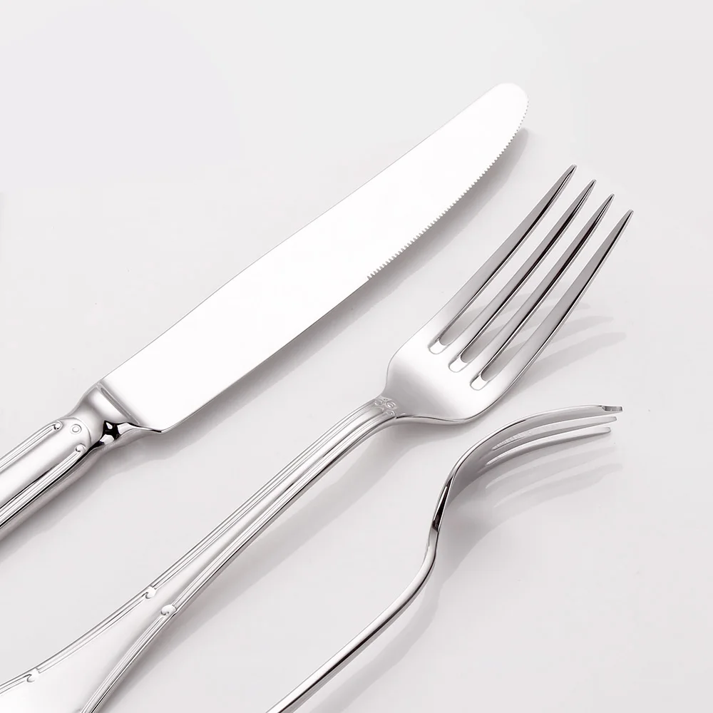 1/2 Pieces Fine Silverware Set Elegant Stainless Steel 18/10 Cutlery Mirror Polish For Hotel Wedding Party Gift Dishwasher Safe