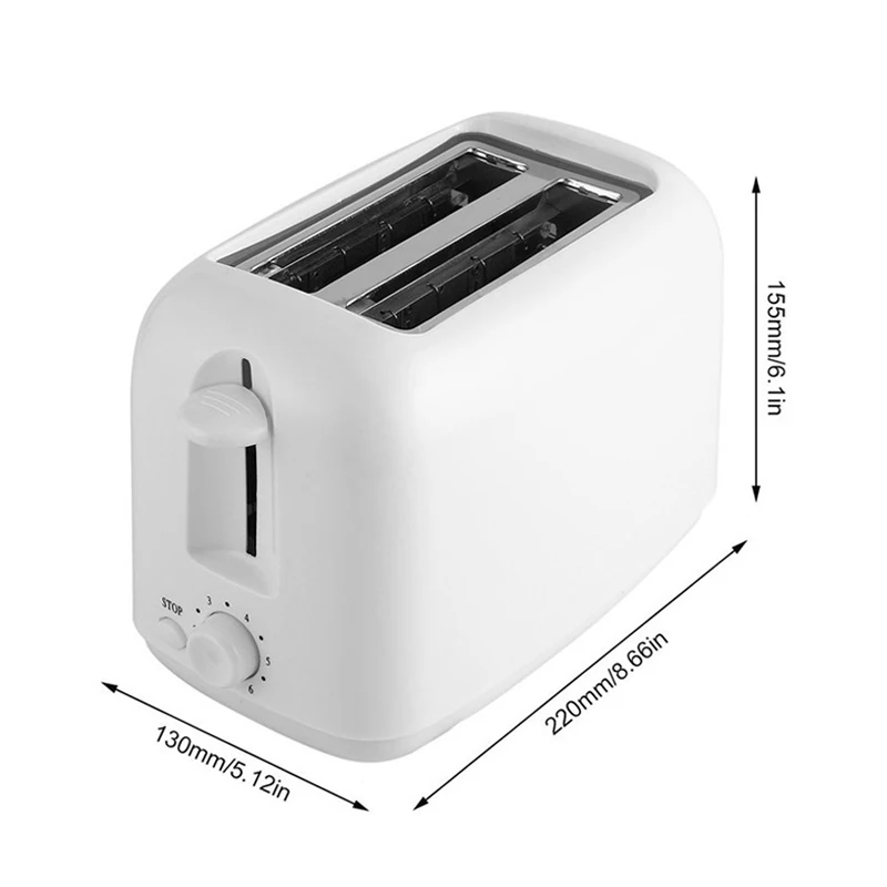 110V/220V Home Toaster 6 Modes 2 Slice Bread Toast Maker Automatic Breakfast Machine One-Click Operation Sandwich Maker 2023 New