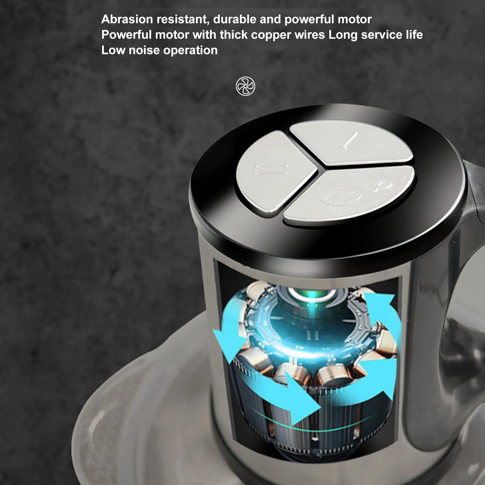 Food Processor Stainless Steel 5L High Capacity with 5 Blades Electric Food Chopper for Meat Vegetable