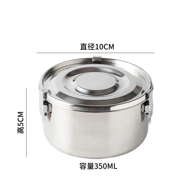 350-3000ML Microwave Lunch Box Food Grade 304 Stainless Steel Anti-leak Bento Box Strong Tightness Picnic Box for Fruits Snacks