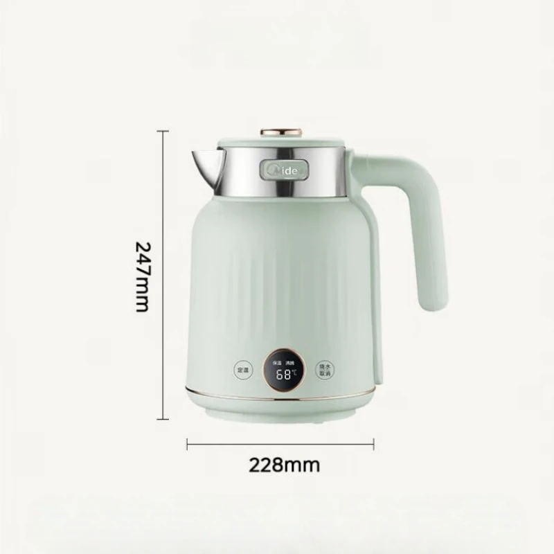 Midea 220V 316L Stainless Steel Electric Kettle 1.7L Double-layer Anti-scalding Seamless Liner 1500W High Power Electric Kettle