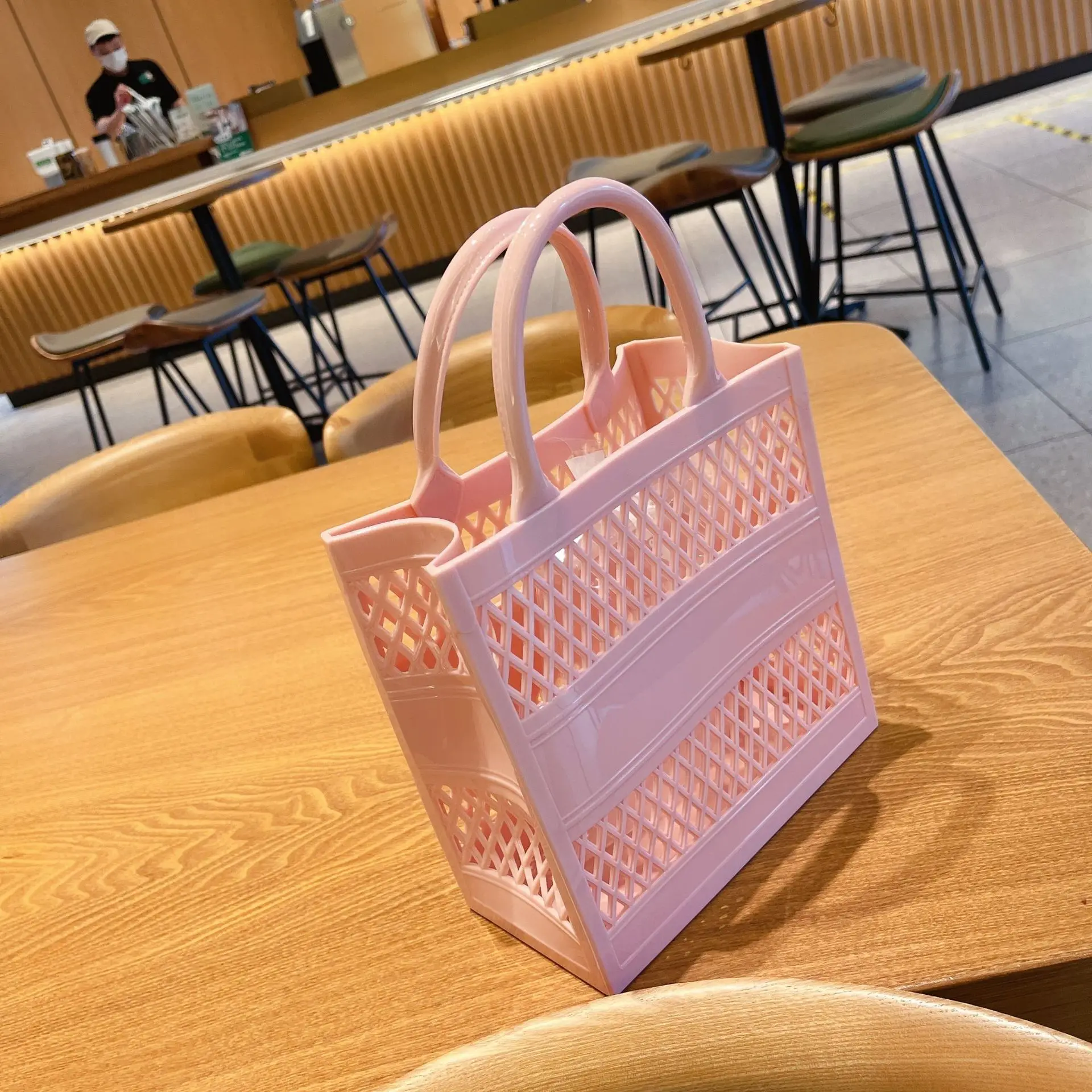 Mesh Tote Bag for Women, Beach Tote Bag, Clear Crossbody Bags, Travel Purses, Cute Totes Work Handbags, Travel Accessories