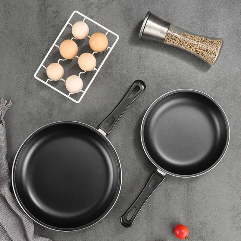 20/25/30cm Mini Frying Pan Sets Non-Stick Pans Steel Frypan Pot Durable Cast Iron Cookware Pancake Egg Fryer Kitchen Accessories