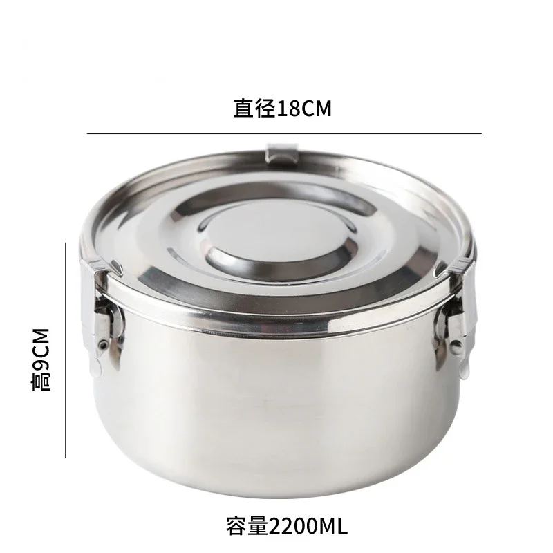 350-3000ML Microwave Lunch Box Food Grade 304 Stainless Steel Anti-leak Bento Box Strong Tightness Picnic Box for Fruits Snacks