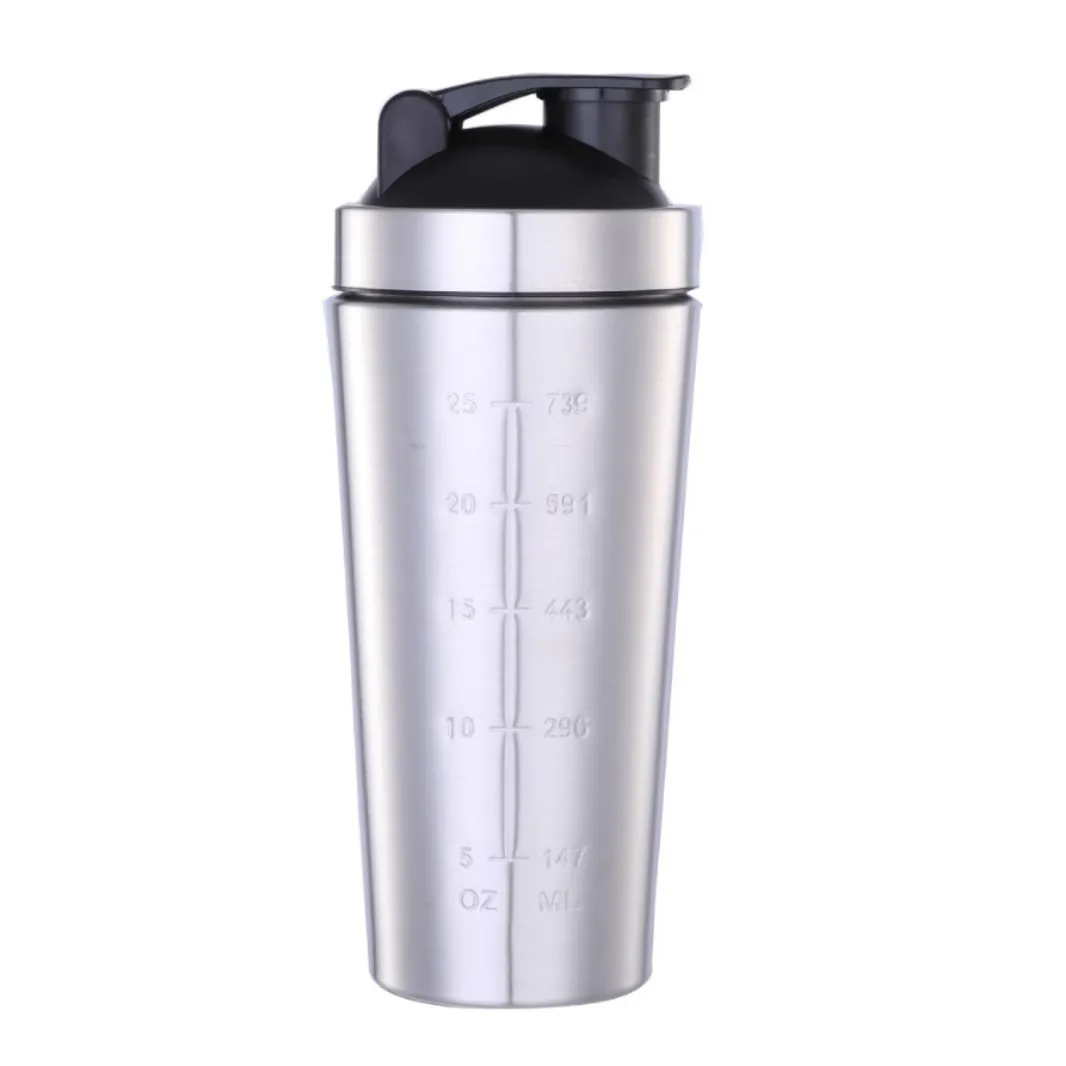 Stainless Steel Protein Shaker Cup Portable Fitness Sports Mug Nutrition Shakers Cup Water Bottles Water Cup Portable Shakers