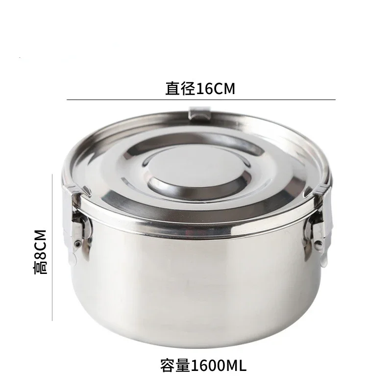 350-3000ML Microwave Lunch Box Food Grade 304 Stainless Steel Anti-leak Bento Box Strong Tightness Picnic Box for Fruits Snacks