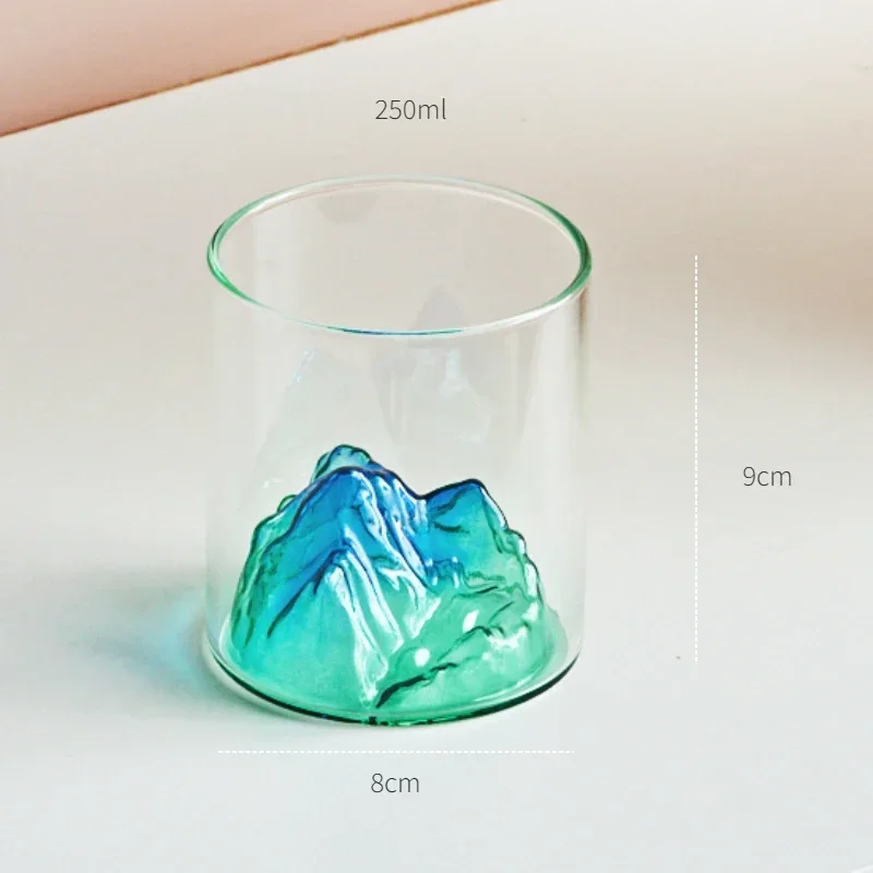 Small Transparent Glass Coffee Cup Mountain Glass Whisky Heat Resistant Tea Drink Milk Juice Cup Cups Drinking Glasses