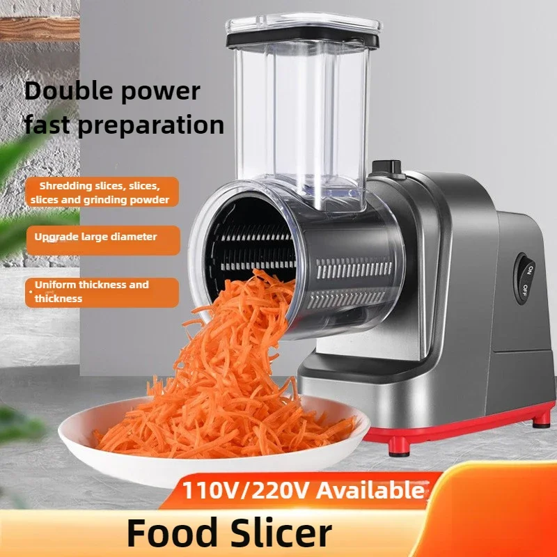 5-in-1 Electric Food Processor:  Vegetable Slicer, Shredder, Potato Cutter & Cheese Grater with 5 Blades for Home & Commercial