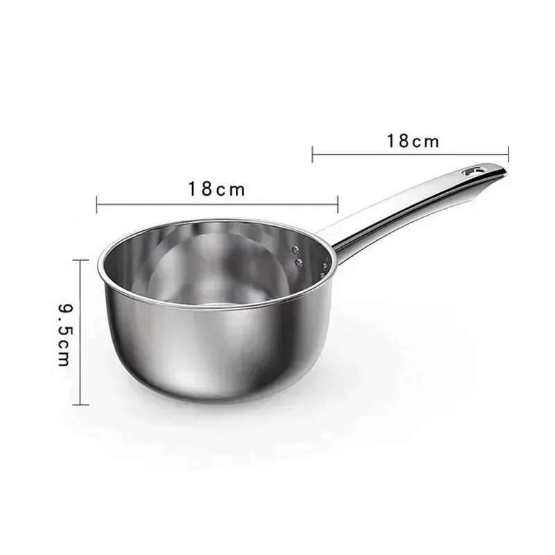 Stainless Steel Pan Pot Thickening Non-stick Suop Pan With Handle Milk Pot Hot Pot Household Cooking Tools Kitchen Utensils